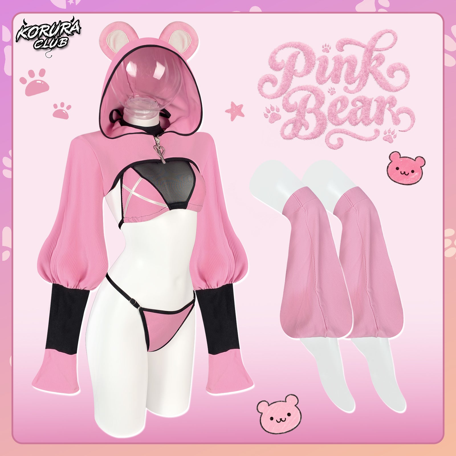 Cute Bear Cosplay Costume KO140