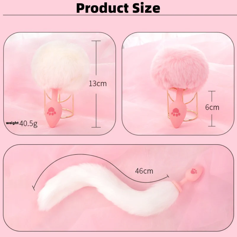 GLOWING RABBIT FOX TAIL ANAL PLUG  HA2780