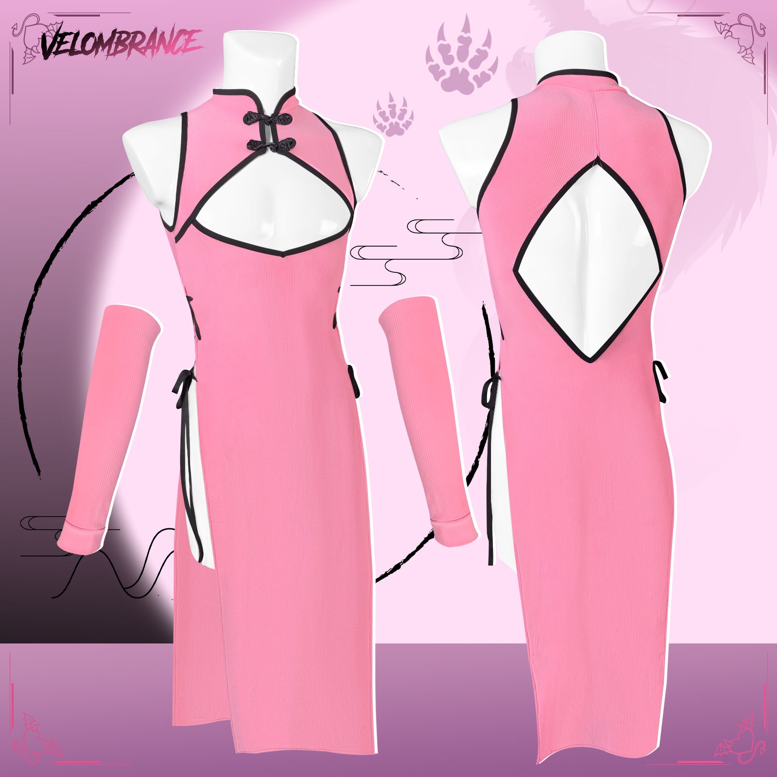 Dragon Demon Cheongsam (4-Piece Set） AS57