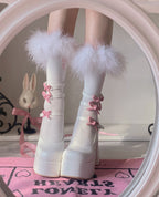 Sweet mid-heel lace-up shoes   HA1565