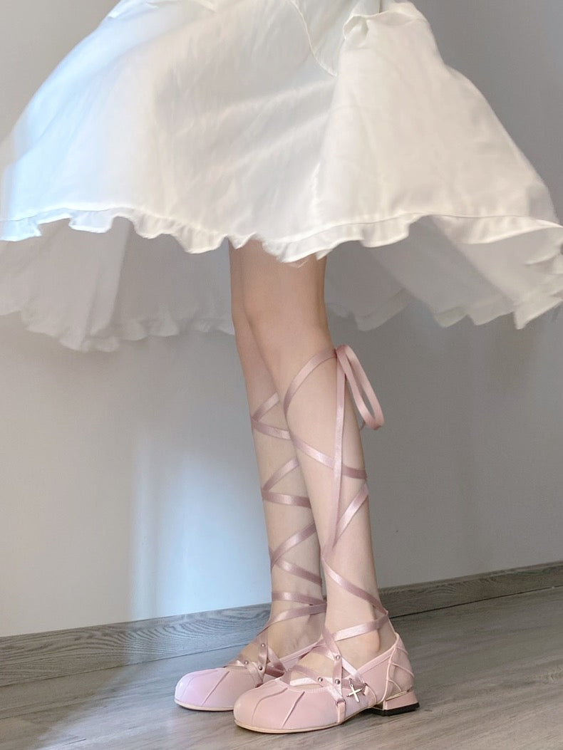 Round toe marie lace up shoes HA1586
