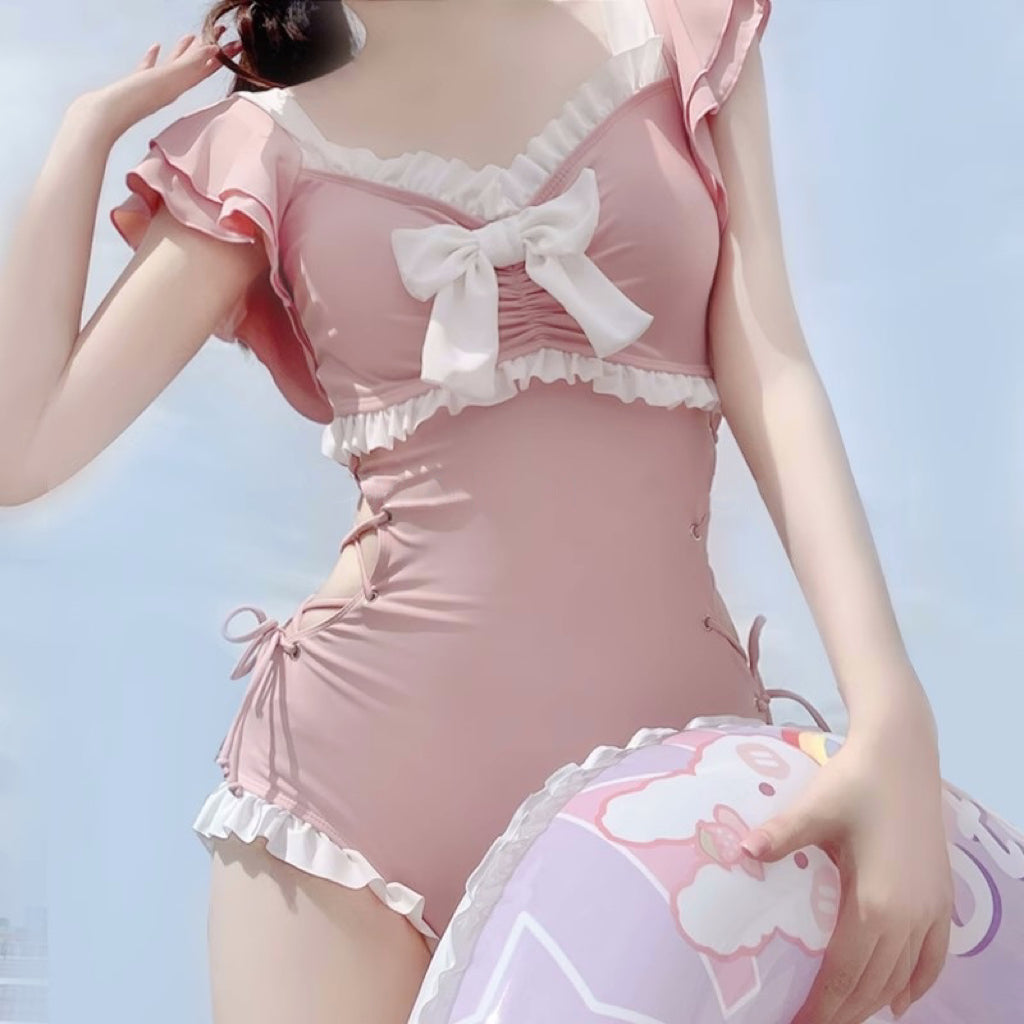 Bow casual swimsuit  HA1674