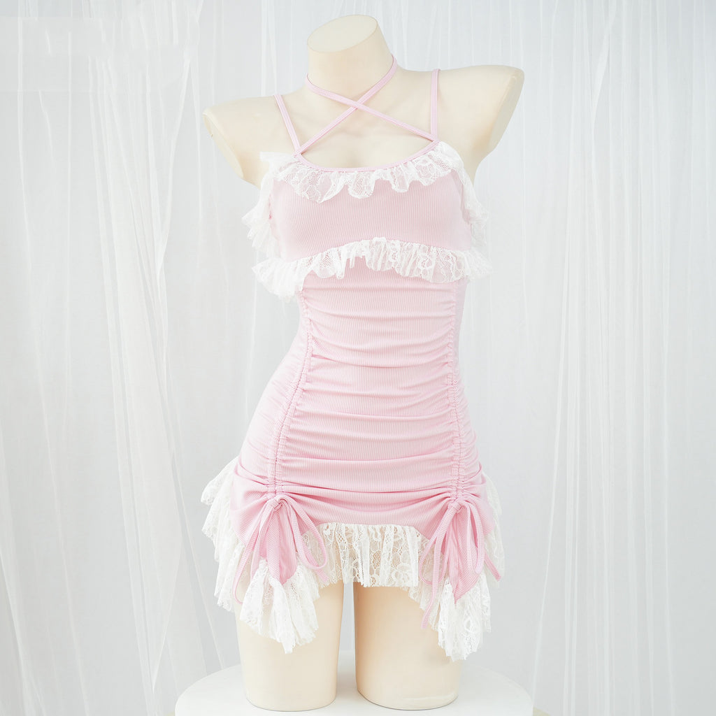 Hip lace hot girl dress pajamas   HA1256