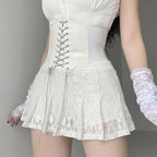 High waist chain link all match a-line skirt  HA0774