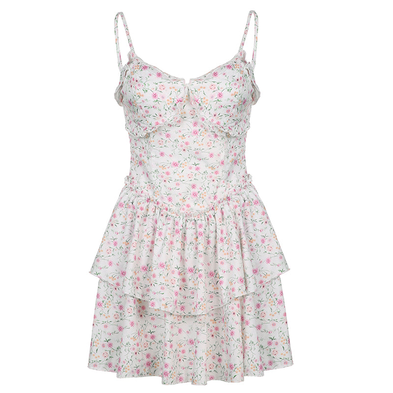 Pastoral Floral Cake Dress  HA0643