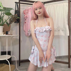 Cute Loli One Piece Triangle Swimsuit   HA1126