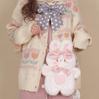 Plush cute mobile phone rabbit pouch  HA1123
