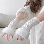 Cute Fingerless Knit Gloves   HA1433