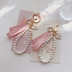 Ribbon Pearl Chain Keyring   HA1569