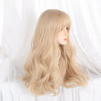 Blonde wavy long curly hair    HA1237