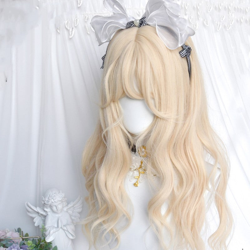 Short Platinum Wool Curly Wig  HA1694