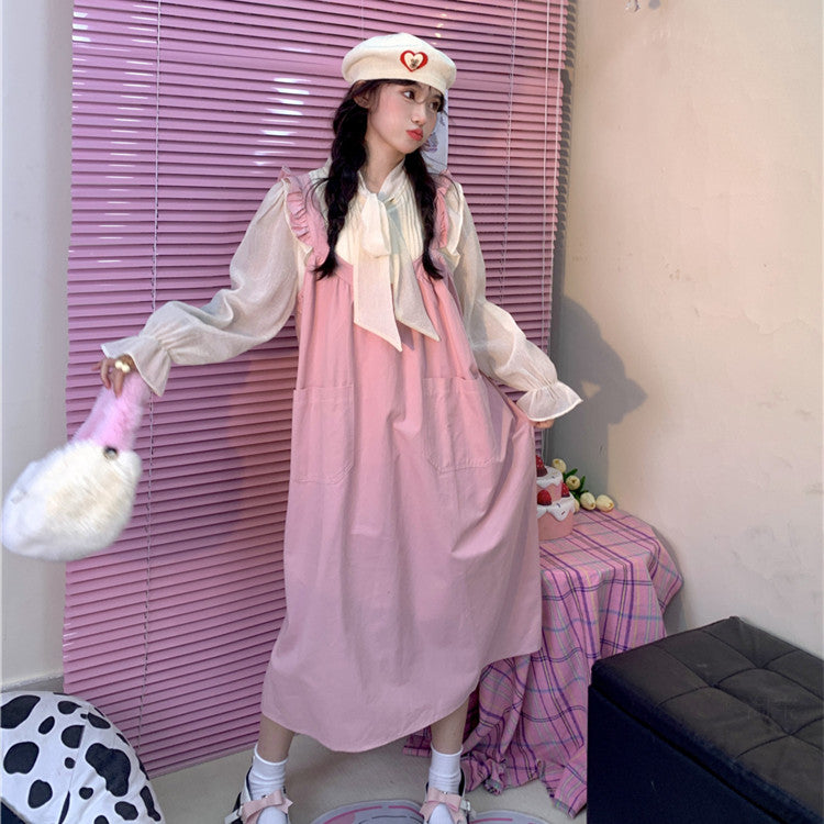 Autumn and winter two piece suspender skirt  HA1202