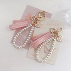 Ribbon Pearl Chain Keyring   HA1569