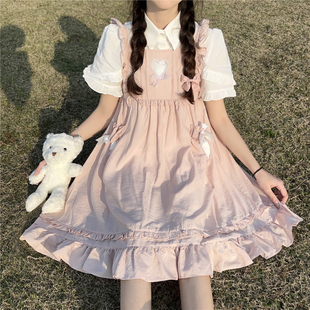 sweet and cute suspender dress  HA0818