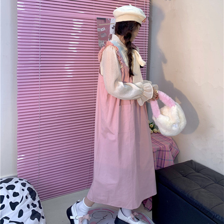 Autumn and winter two piece suspender skirt  HA1202