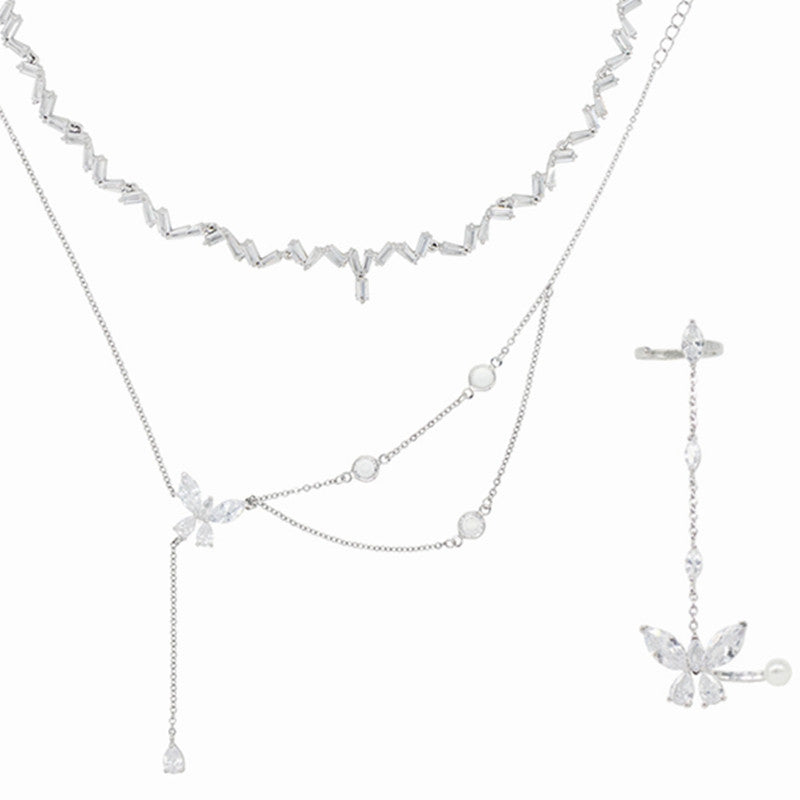 Butterfly Diamond Necklace Ring   HA0722