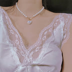 Love Pearl Clavicle Girl Necklace HA1066