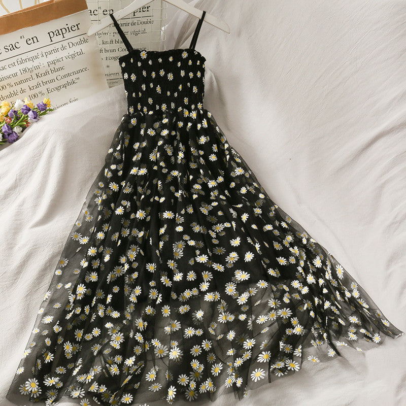 Super fairy daisy mesh suspender dress  HA0864