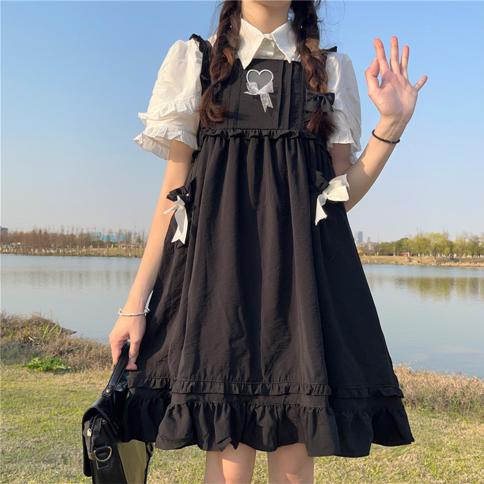 sweet and cute suspender dress  HA0818