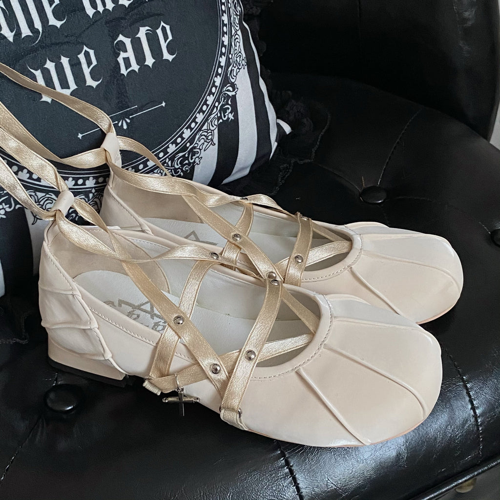 Round toe marie lace up shoes HA1586