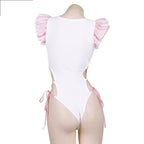 Pink Plaid Big Bow Swimsuit HA0881