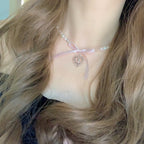 Girl heart pearl love cross HA1663