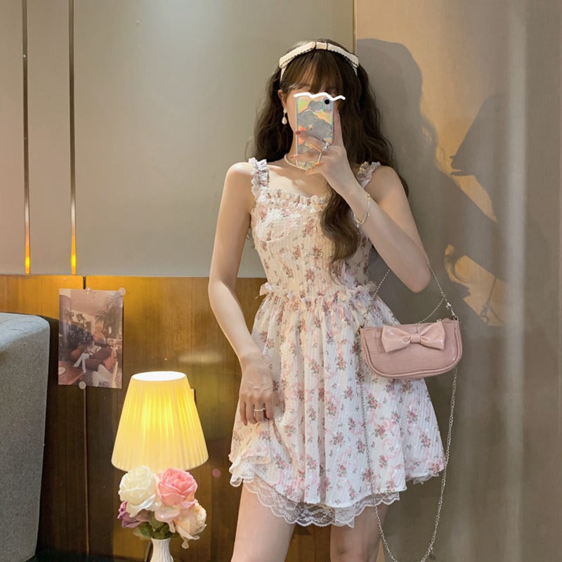 Sweet and Chic Gentle Floral Dress  HA0629