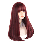 Sweet Red Long Straight Wig   HA1239