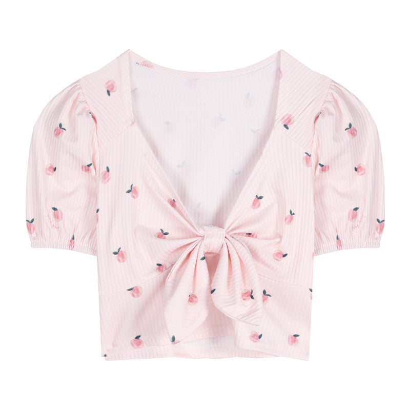 Sweet Spice Bow Short Sleeve T-Shirt  HA0840