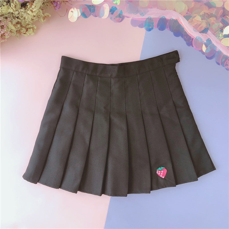 Strawberry thorn rust A-line skirt  HA0487