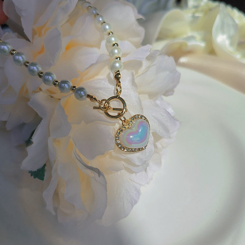 Love Pearl Clavicle Girl Necklace HA1066