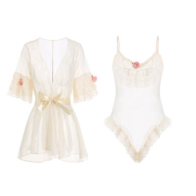 Pajamas mesh nightdress set   HA0790