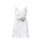 Backless slim suspender dress   HA1553