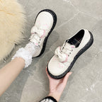 Cute round toe leather shoes   HA0559