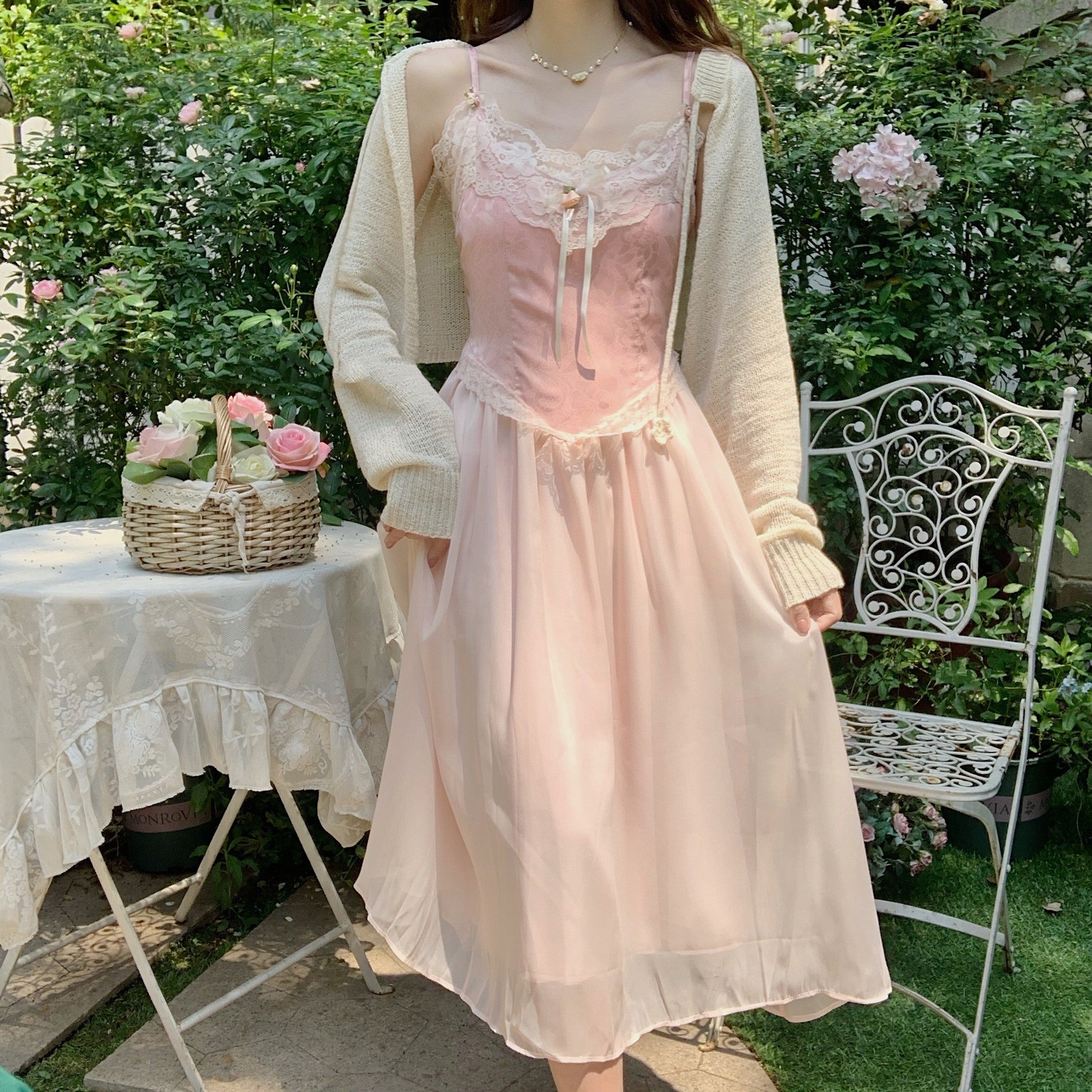 Rose niche slip dress   HA1258