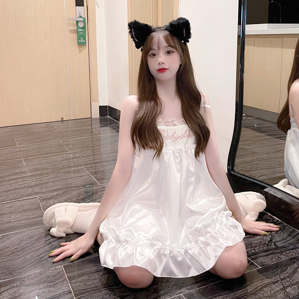 Cute girl suspender dress home clothes   HA0834