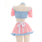 Super cute pink blue soft cute maid suit   HA0545