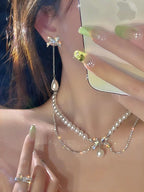 Sparkling Pearl Necklace HA0971