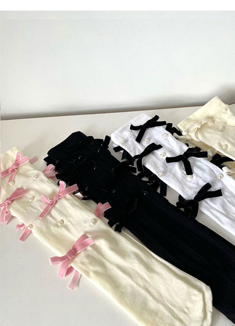 Bow calf socks HA1005