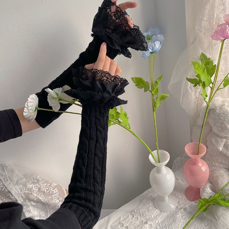 Lolita Knit Warmer Sleeves   HA1406