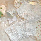 Ribbon Lace Floral Bra   HA0362