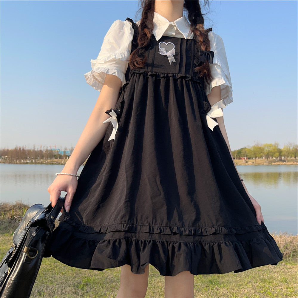 sweet and cute suspender dress  HA0818