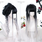 Nightmare gradient long straight hair HA0475